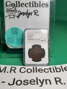 1811 GREAT BRITAIN 1 PENNY BIRMINGHAM UNION COPPER COMPANY NGC AU detail clean